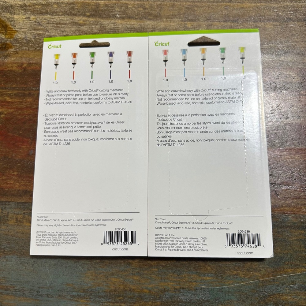 Cricut Gel Pen Set Finger Paint & Milky Urban Rainbow 1.0mm 10 pc Bundle - Picture 2 of 3